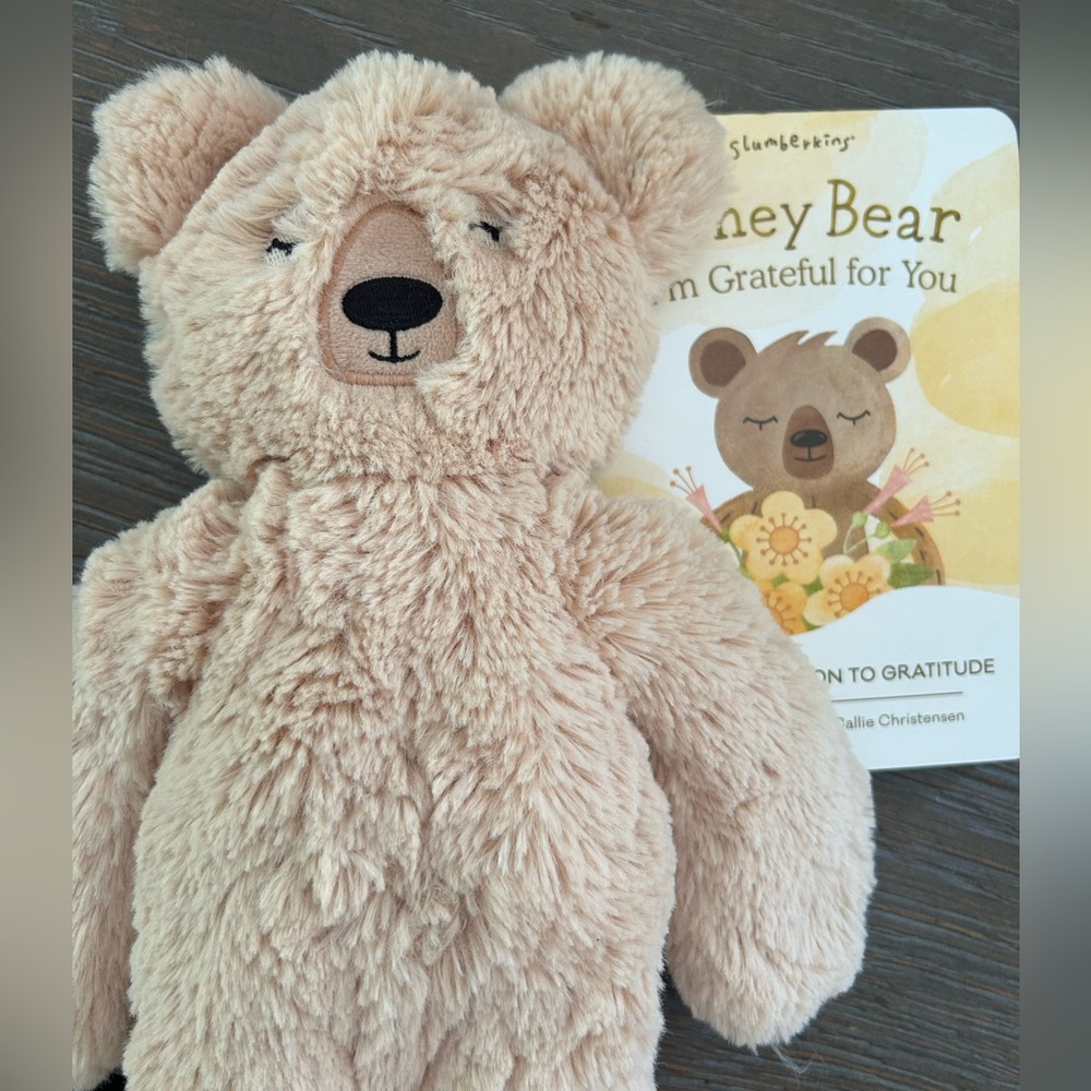 Slumberkins Honey Bear and board book NWOT